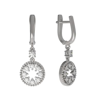 Серьги Арина из серебра 925 с фианитами