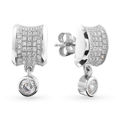 Серьги Element 47 из серебра 925 с кубическим цирконием