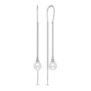 Серьги Алькор из серебра 925 с жемчугом