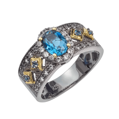 Кольцо Style Avenue из серебра 925 с топазом