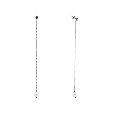 Серьги Element 47 из серебра 925 с жемчугом