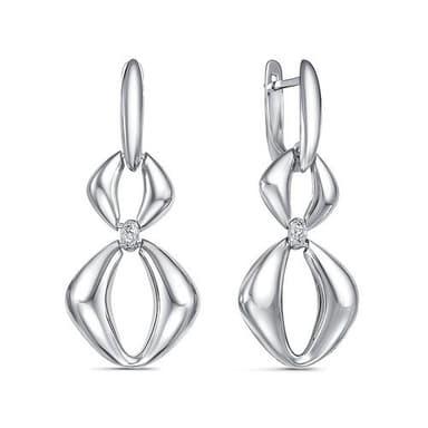 Серьги Delta из серебра 925 с фианитами